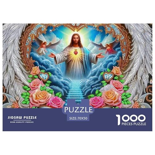 Jesus - Religion 1000-teilige Puzzles Farbenfrohes Puzzle Für Erwachsene Und Kinder Puzzles Für Erwachsene Lernspiel Herausforderungsspielzeug70x50cm/1000pcs von JCOUSDAEO
