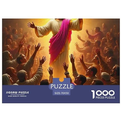 Jesus - Religion Puzzle 1000 Teile EIN Herausforderndes Rätsel, Geschenke Für Frauen,Geschenke Für Männer 1000-teilige Puzzles Kinder70x50cm/1000pcs von JCOUSDAEO