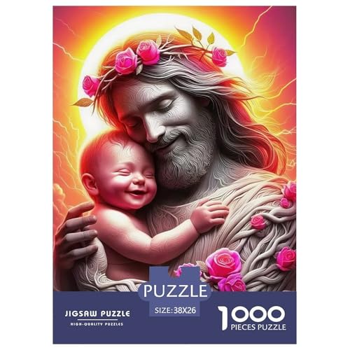 Jesus - Religion Puzzle 1000 Teile EIN Herausforderndes Rätsel, Geschicklichkeitsspiel Für Die Ganze Familie Erwachsenenpuzzle Ab 14 Jahren38x26cm/1000pcs von JCOUSDAEO