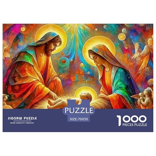 Jesus - Religion Puzzle 1000 Teile Klassische Puzzles Schwer Für Erwachsene Und Kinder Geschicklichkeitsspiel Für Die Ganze Familie,buntes Legespiel Erwachsenenpuzzle70x50cm/1000pcs von JCOUSDAEO