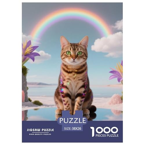 Kalifornien Spangled Puzzle 1000 Pieces A Challenging Puzzle Haustier Katze Puzzle Games for The Whole Family Colourful Toy for Children from 8-12 Years for Older Children38x26cm/1000pcs von JCOUSDAEO