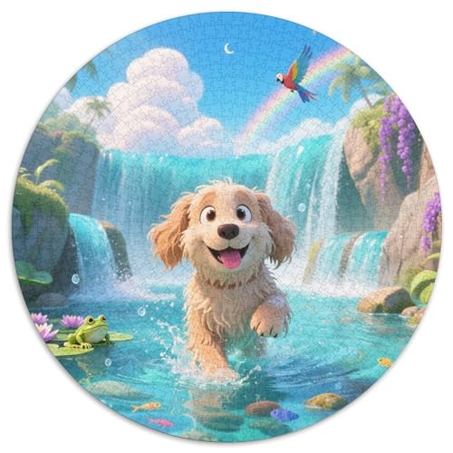 Komondor ​ 1000 Puzzle Creative Gifts Haustierhund Round Puzzles Educational Stress Relieving Toy Adult Sophisticated Puzzle for Adults & Children1000pcs (67.5x67.5cm) von JCOUSDAEO