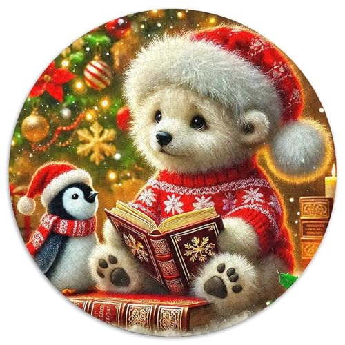 Kuschlicher Kleiner Bär 1000Jigsaws Presents Süße Tiere Round Puzzles Educational Stress Relieving Toy Adult Sophisticated for Adults1000pcs (67.5x67.5cm) von JCOUSDAEO