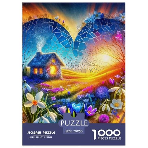Liebe Blumen 1000 Teile Puzzle EIN Herausforderndes Rätsel, schöne Blume Puzzles Für Erwachsene Lernspiel Herausforderungsspielzeug Erwachsenenpuzzle70x50cm/1000pcs von JCOUSDAEO