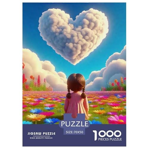 Liebe Blumen 1000 Teile Puzzle EIN Herausforderndes Rätsel, schöne Blume Puzzles Für Erwachsene Lernspiel Herausforderungsspielzeug Erwachsenenpuzzle70x50cm/1000pcs von JCOUSDAEO