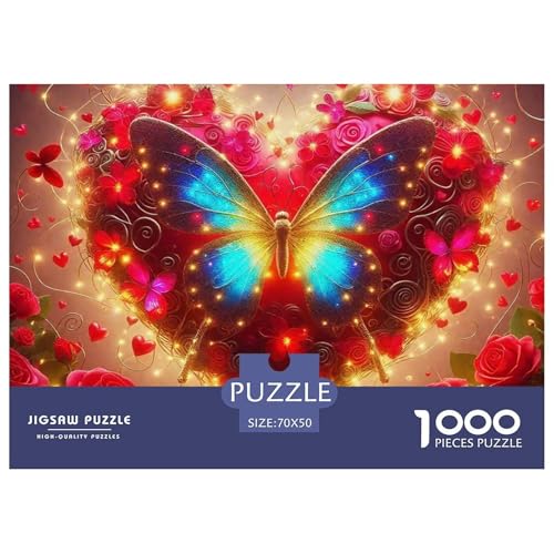 Liebe Blumen 1000-teilige Puzzles Farbenfrohes Puzzle Für Erwachsene Und Kinder schöne Blume Puzzles Für Erwachsene Lernspiel Herausforderungsspielzeug Erwachsenenpuzzle70x50cm/1000pcs von JCOUSDAEO