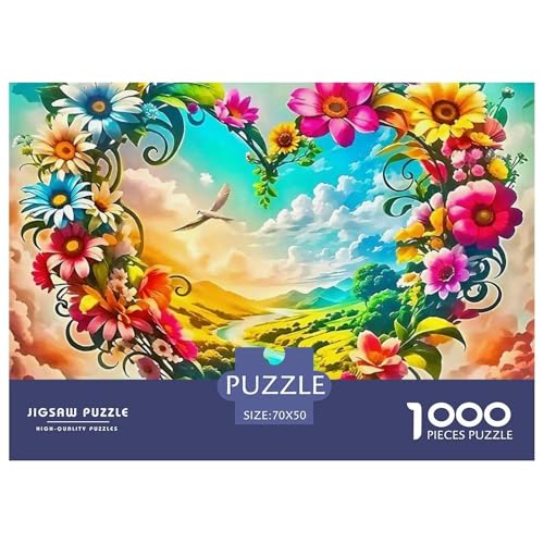 Liebe Blumen Puzzle 1000 Teile EIN Herausforderndes Rätsel, schöne Blume Puzzles Für Erwachsene Lernspiel Erwachsenenpuzzle Ab 14 Jahren70x50cm/1000pcs von JCOUSDAEO