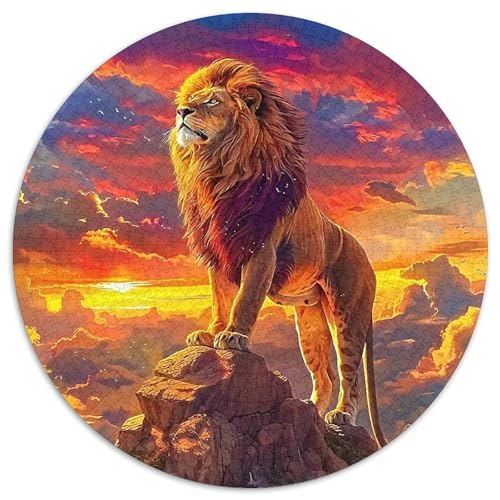 Löwen 1000 Puzzle Presents Tier of Prey Round Jigsaw Educational Stress Relieving Toy Adult Sophisticated for Adults & Children1000pcs (67.5x67.5cm) von JCOUSDAEO