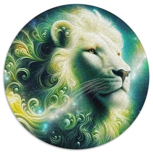 Löwen 1000Jigsaws Creative Gifts Tier of Prey Round Puzzle Educational Stress Relieving Toy Adult Sophisticated for Teenagers and Adults1000pcs (67.5x67.5cm) von JCOUSDAEO