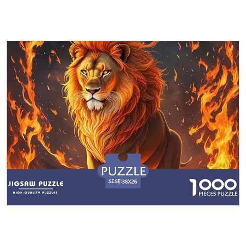 Löwen Puzzle 1000 Pieces Puzzle for Men and Women Tier of Prey Puzzles for Adults Educational Game Challenge Toy Colourful Toy for Children from 8-12 Years for Older Children38x26cm/1000pcs von JCOUSDAEO
