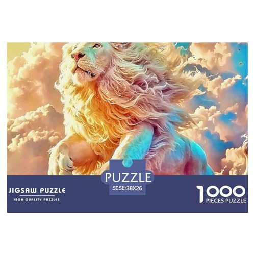 Löwen Puzzle 1000 Teile EIN Herausforderndes Rätsel, Mächtige Tiere Geschenke Für Frauen,Geschenke Für Männer Erwachsenenpuzzle Ab 14 Jahren38x26cm/1000pcs von JCOUSDAEO