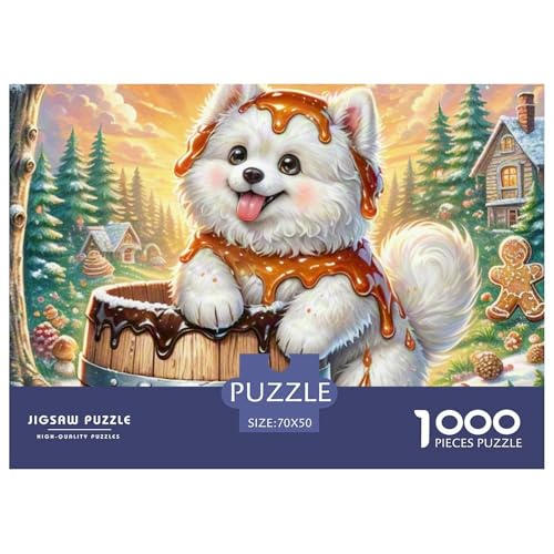 Miniatur American Eskimo Dog Puzzle 1000 Pieces A Challenging Puzzle Haustierhund Puzzle Games for The Whole for Women, Gifts for Men for Older Children70x50cm/1000pcs Miniatur American Eskimo Dog Puzzle 1000 Pieces A Challenging Puzzle Haustierhund Puzzle Games for The Whole for Women, Gifts for Men for Older Children70x50cm/1000pcs von JCOUSDAEO