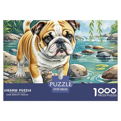 Miniatur Bulldog ​ 1000 Piece Puzzle A Challenging Puzzle Haustierhund Puzzles for Adults and Children Gifts for Women, Gifts for Men for Children from 14 Years38x26cm/1000pcs von JCOUSDAEO