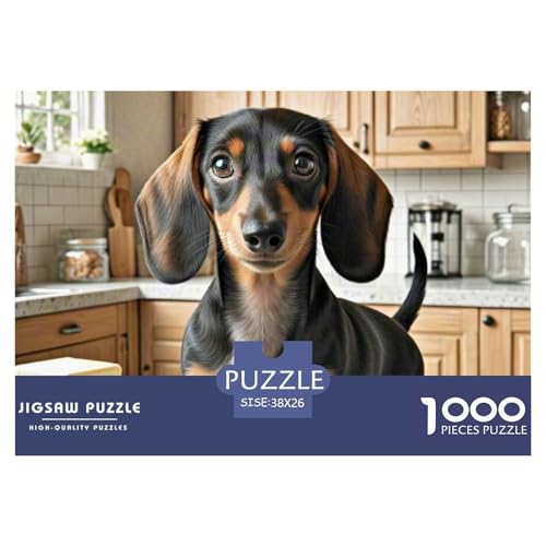 Miniatur Dachshund ​ Puzzle 1000 Pieces Puzzle for Men And Women Haustierhund Puzzles for Adults Educational Game Challenge Toy Gifts for Women, Gifts for Men for Children from 14 Years38x26cm/1000pcs von JCOUSDAEO