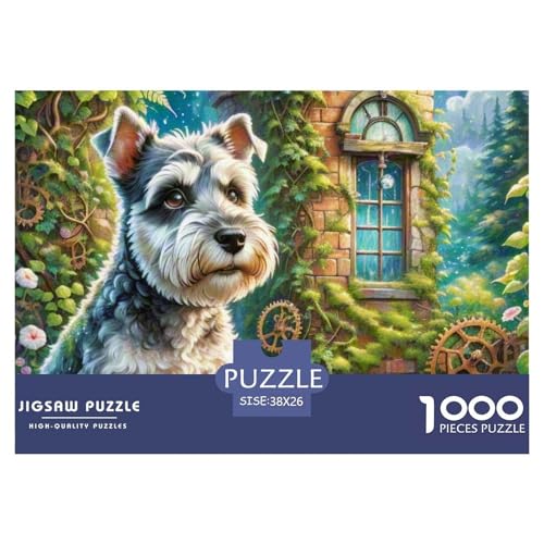 Miniatur Schnauzer ​ 1000 Piece Puzzle Puzzle for Men and Women Haustierhund Puzzles for Adults Educational Game Challenge Toy Gifts for Women, Gifts for Men for Older Children38x26cm/1000pcs von JCOUSDAEO