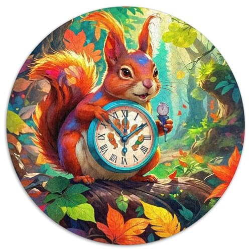 Nettes Eichhörnchen 1000 Puzzle Presents Kleine niedliche Tiere Round Puzzles Educational Stress Relieving Toy Adult Sophisticated for Teenagers and Adults1000pcs (67.5x67.5cm) von JCOUSDAEO