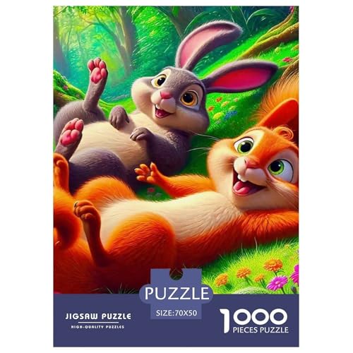 Nettes Eichhörnchen 1000 Teile Puzzle Klassische Puzzles Schwer Für Erwachsene Und Kinder Niedliche kleine Tiere Geschicklichkeitsspiel Für Die Ganze Familie, Erwachsenenpuzzle 70x5 von JCOUSDAEO