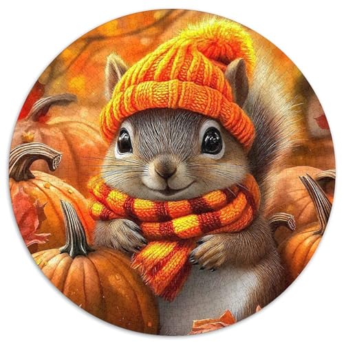 Nettes Eichhörnchen 1000Jigsaws Presents Kleine niedliche Tiere Round Jigsaw Educational Stress Relieving Toy Adult Sophisticated for Adults1000pcs (67.5x67.5cm) von JCOUSDAEO