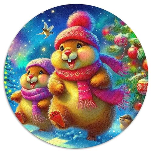 Nettes Eichhörnchen 1000Jigsaws Presents Kleine niedliche Tiere Round Puzzles Educational Stress Relieving Toy Adult Sophisticated for Adults1000pcs (67.5x67.5cm) von JCOUSDAEO