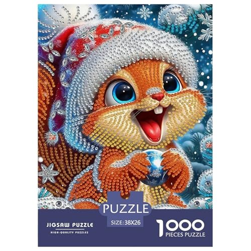 Nettes Eichhörnchen Puzzle 1000 Teile Klassische Puzzles Schwer Für Erwachsene Und Kinder Niedliche kleine Tiere Geschicklichkeitsspiel Für Die Ganze Familie, Erwachsenenpuzzle 38x2 Nettes Eichhörnchen Puzzle 1000 Teile Klassische Puzzles Schwer Für Erwachsene Und Kinder Niedliche kleine Tiere Geschicklichkeitsspiel Für Die Ganze Familie, Erwachsenenpuzzle 38x2 von JCOUSDAEO