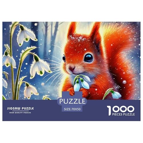Nettes Eichhörnchen Puzzle 1000 Teile Klassische Puzzles Schwer Für Erwachsene Und Kinder Niedliche kleine Tiere Geschicklichkeitsspiel Für Die Ganze Familie, Erwachsenenpuzzle 70x5 Nettes Eichhörnchen Puzzle 1000 Teile Klassische Puzzles Schwer Für Erwachsene Und Kinder Niedliche kleine Tiere Geschicklichkeitsspiel Für Die Ganze Familie, Erwachsenenpuzzle 70x5 von JCOUSDAEO