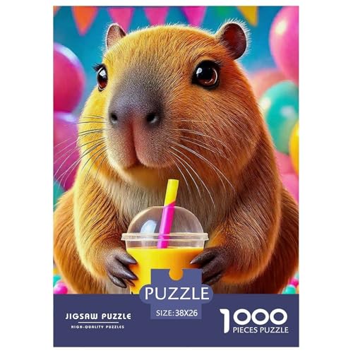 Niedliche Capybara 1000 Teile Puzzle EIN Herausforderndes Rätsel, Niedliche kleine Tiere Puzzles Für Erwachsene Lernspiel Herausforderungsspielzeug 1000-teilige Puzzles Kinder38x26cm/1000pcs Niedliche Capybara 1000 Teile Puzzle EIN Herausforderndes Rätsel, Niedliche kleine Tiere Puzzles Für Erwachsene Lernspiel Herausforderungsspielzeug 1000-teilige Puzzles Kinder38x26cm/1000pcs von JCOUSDAEO
