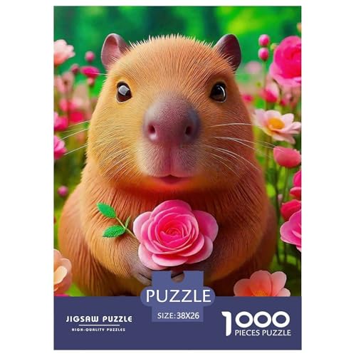 Niedliche Capybara 1000-teilige Puzzles EIN Herausforderndes Rätsel, Niedliche kleine Tiere Puzzles Für Erwachsene Lernspiel Herausforderungsspielzeug Erwachsenenpuzzle 38x26cm/1000pcs Niedliche Capybara 1000-teilige Puzzles EIN Herausforderndes Rätsel, Niedliche kleine Tiere Puzzles Für Erwachsene Lernspiel Herausforderungsspielzeug Erwachsenenpuzzle 38x26cm/1000pcs von JCOUSDAEO