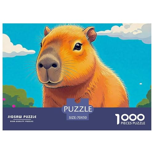 Niedliche Capybara 1000-teilige Puzzles EIN Herausforderndes Rätsel, Niedliche kleine Tiere Puzzles Für Erwachsene Lernspiel Herausforderungsspielzeug Erwachsenenpuzzle 70x50cm/1000pcs Niedliche Capybara 1000-teilige Puzzles EIN Herausforderndes Rätsel, Niedliche kleine Tiere Puzzles Für Erwachsene Lernspiel Herausforderungsspielzeug Erwachsenenpuzzle 70x50cm/1000pcs von JCOUSDAEO