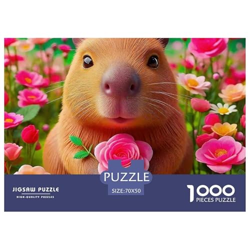 Niedliche Capybara 1000-teilige Puzzles EIN Herausforderndes Rätsel, Niedliche kleine Tiere Puzzles Für Erwachsene Lernspiel Herausforderungsspielzeug Erwachsenenpuzzle 70x50cm/1000pcs Niedliche Capybara 1000-teilige Puzzles EIN Herausforderndes Rätsel, Niedliche kleine Tiere Puzzles Für Erwachsene Lernspiel Herausforderungsspielzeug Erwachsenenpuzzle 70x50cm/1000pcs von JCOUSDAEO