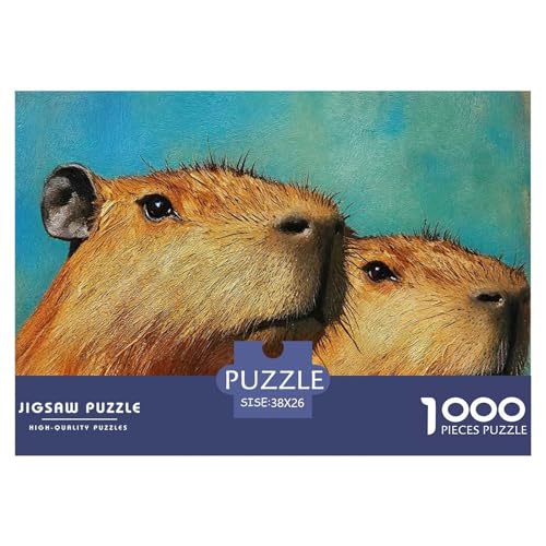 Niedliche Capybara 1000-teilige Puzzles Farbenfrohes Puzzle Für Erwachsene Und Kinder Niedliche kleine Tiere Geschicklichkeitsspiel Für Die Ganze Familie, 38x26cm/1000pcs Niedliche Capybara 1000-teilige Puzzles Farbenfrohes Puzzle Für Erwachsene Und Kinder Niedliche kleine Tiere Geschicklichkeitsspiel Für Die Ganze Familie, 38x26cm/1000pcs von JCOUSDAEO
