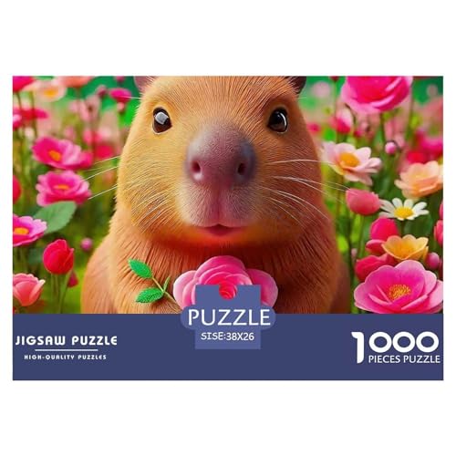 Niedliche Capybara 1000-teilige Puzzles Farbenfrohes Puzzle Für Erwachsene Und Kinder Niedliche kleine Tiere Geschicklichkeitsspiel Für Die Ganze Familie, 38x26cm/1000pcs Niedliche Capybara 1000-teilige Puzzles Farbenfrohes Puzzle Für Erwachsene Und Kinder Niedliche kleine Tiere Geschicklichkeitsspiel Für Die Ganze Familie, 38x26cm/1000pcs von JCOUSDAEO