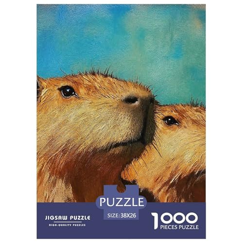 Niedliche Capybara 1000-teilige Puzzles Farbenfrohes Puzzle Für Erwachsene Und Kinder Niedliche kleine Tiere Geschicklichkeitsspiel Für Die Ganze Familie, Erwachsenenpuzzle 38x26cm Niedliche Capybara 1000-teilige Puzzles Farbenfrohes Puzzle Für Erwachsene Und Kinder Niedliche kleine Tiere Geschicklichkeitsspiel Für Die Ganze Familie, Erwachsenenpuzzle 38x26cm von JCOUSDAEO