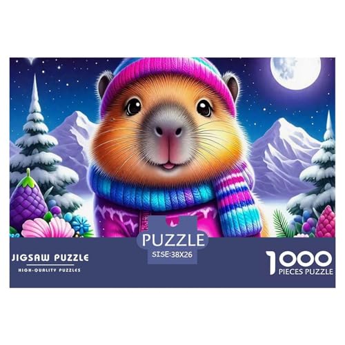 Niedliche Capybara Puzzle 1000 Teile EIN Herausforderndes Rätsel, Niedliche kleine Tiere Geschicklichkeitsspiel Für Die Ganze Familie, Erwachsenenpuzzle 38x26cm/1000pcs Niedliche Capybara Puzzle 1000 Teile EIN Herausforderndes Rätsel, Niedliche kleine Tiere Geschicklichkeitsspiel Für Die Ganze Familie, Erwachsenenpuzzle 38x26cm/1000pcs von JCOUSDAEO