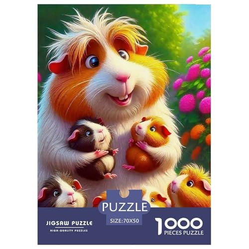 Niedliche Capybara Puzzle 1000 Teile Farbenfrohes Puzzle Für Erwachsene Und Kinder Niedliche kleine Tiere Geschenke Für Frauen,Geschenke Für Männer Erwachsenenpuzzle 70x50cm/1000pcs von JCOUSDAEO