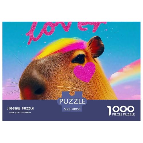 Niedliche Capybara Puzzle 1000 Teile Farbenfrohes Puzzle Für Erwachsene Und Kinder Niedliche kleine Tiere Geschicklichkeitsspiel Für Die Ganze Familie, 1000-teilige Puzzles70x50cm/1000pcs Niedliche Capybara Puzzle 1000 Teile Farbenfrohes Puzzle Für Erwachsene Und Kinder Niedliche kleine Tiere Geschicklichkeitsspiel Für Die Ganze Familie, 1000-teilige Puzzles70x50cm/1000pcs von JCOUSDAEO