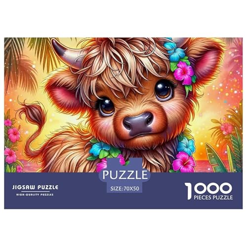 Niedliche kleine Kuh 1000 Teile Puzzle EIN Herausforderndes Rätsel, Süße Tiere Geschicklichkeitsspiel Für Die Ganze Familie, Erwachsenenpuzzle 70x50cm/1000pcs Niedliche kleine Kuh 1000 Teile Puzzle EIN Herausforderndes Rätsel, Süße Tiere Geschicklichkeitsspiel Für Die Ganze Familie, Erwachsenenpuzzle 70x50cm/1000pcs von JCOUSDAEO