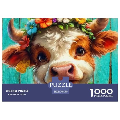 Niedliche kleine Kuh 1000 Teile Puzzle Klassische Puzzles Schwer Für Erwachsene Und Kinder Süße Tiere Puzzles Für Erwachsene Lernspiel Herausforderungsspielzeug Erwachsenenpuzzle 70x50cm/1000 Niedliche kleine Kuh 1000 Teile Puzzle Klassische Puzzles Schwer Für Erwachsene Und Kinder Süße Tiere Puzzles Für Erwachsene Lernspiel Herausforderungsspielzeug Erwachsenenpuzzle 70x50cm/1000 von JCOUSDAEO