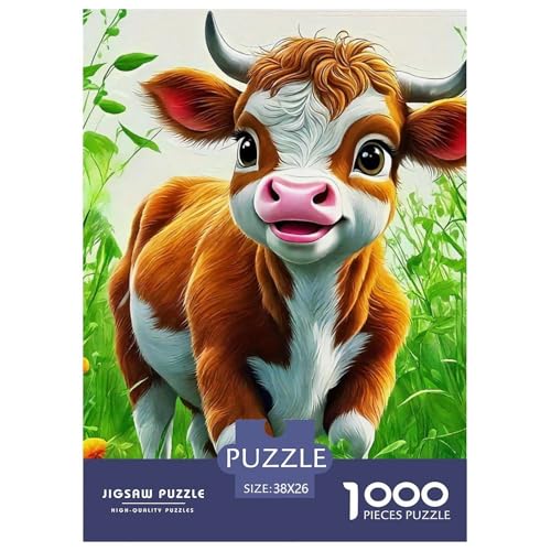 Niedliche kleine Kuh 1000-teilige Puzzles EIN Herausforderndes Rätsel, Süße Tiere Geschicklichkeitsspiel Für Die Ganze Familie, Erwachsenenpuzzle 38x26cm/1000pcs Niedliche kleine Kuh 1000-teilige Puzzles EIN Herausforderndes Rätsel, Süße Tiere Geschicklichkeitsspiel Für Die Ganze Familie, Erwachsenenpuzzle 38x26cm/1000pcs von JCOUSDAEO