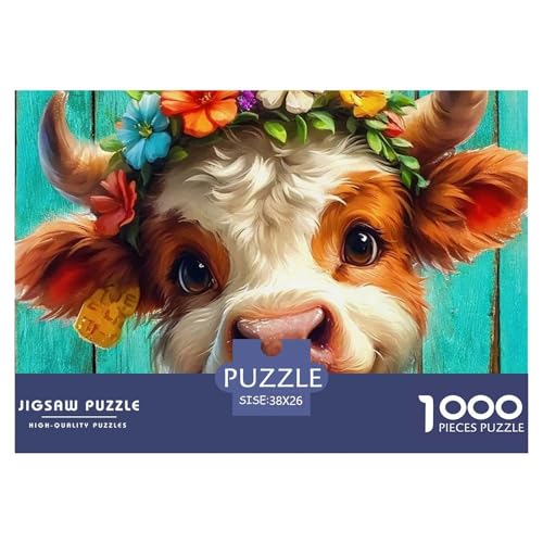 Niedliche kleine Kuh 1000-teilige Puzzles EIN Herausforderndes Rätsel, Süße Tiere Geschicklichkeitsspiel Für Die Ganze Familie, Erwachsenenpuzzle 38x26cm/1000pcs Niedliche kleine Kuh 1000-teilige Puzzles EIN Herausforderndes Rätsel, Süße Tiere Geschicklichkeitsspiel Für Die Ganze Familie, Erwachsenenpuzzle 38x26cm/1000pcs von JCOUSDAEO