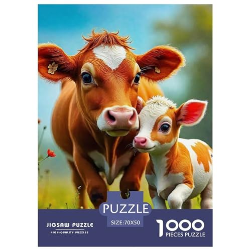 Niedliche kleine Kuh 1000-teilige Puzzles EIN Herausforderndes Rätsel, Süße Tiere Geschicklichkeitsspiel Für Die Ganze Familie, Erwachsenenpuzzle 70x50cm/1000pcs Niedliche kleine Kuh 1000-teilige Puzzles EIN Herausforderndes Rätsel, Süße Tiere Geschicklichkeitsspiel Für Die Ganze Familie, Erwachsenenpuzzle 70x50cm/1000pcs von JCOUSDAEO
