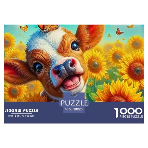 Niedliche kleine Kuh 1000-teilige Puzzles EIN Herausforderndes Rätsel, Süße Tiere Geschicklichkeitsspiel Für Die Ganze Familie,buntes Legespiel Erwachsenenpuzzle 38x26cm/1000pcs Niedliche kleine Kuh 1000-teilige Puzzles EIN Herausforderndes Rätsel, Süße Tiere Geschicklichkeitsspiel Für Die Ganze Familie,buntes Legespiel Erwachsenenpuzzle 38x26cm/1000pcs von JCOUSDAEO