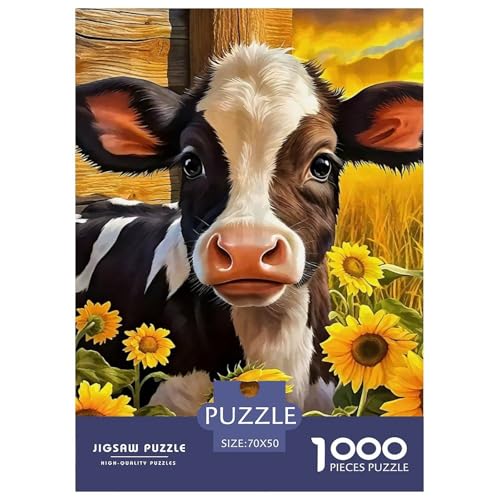 Niedliche kleine Kuh 1000-teilige Puzzles Farbenfrohes Puzzle Für Erwachsene Und Kinder Süße Tiere Geschicklichkeitsspiel Für Die Ganze Familie, 70x50cm/1000pcs Niedliche kleine Kuh 1000-teilige Puzzles Farbenfrohes Puzzle Für Erwachsene Und Kinder Süße Tiere Geschicklichkeitsspiel Für Die Ganze Familie, 70x50cm/1000pcs von JCOUSDAEO