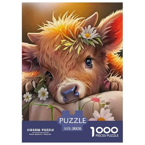 Niedliche kleine Kuh 1000-teilige Puzzles Farbenfrohes Puzzle Für Erwachsene Und Kinder Süße Tiere Geschicklichkeitsspiel Für Die Ganze Familie, Erwachsenenpuzzle 38x26cm/1000 Niedliche kleine Kuh 1000-teilige Puzzles Farbenfrohes Puzzle Für Erwachsene Und Kinder Süße Tiere Geschicklichkeitsspiel Für Die Ganze Familie, Erwachsenenpuzzle 38x26cm/1000 von JCOUSDAEO