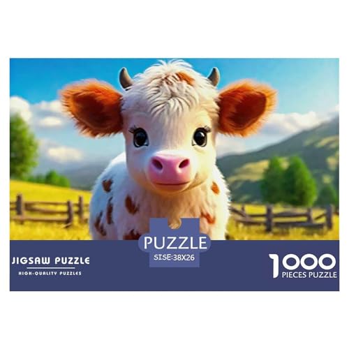 Niedliche kleine Kuh 1000-teilige Puzzles Farbenfrohes Puzzle Für Erwachsene Und Kinder Süße Tiere Geschicklichkeitsspiel Für Die Ganze Familie, Erwachsenenpuzzle 38x26cm/1000 Niedliche kleine Kuh 1000-teilige Puzzles Farbenfrohes Puzzle Für Erwachsene Und Kinder Süße Tiere Geschicklichkeitsspiel Für Die Ganze Familie, Erwachsenenpuzzle 38x26cm/1000 von JCOUSDAEO