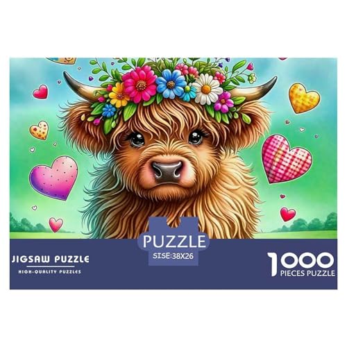 Niedliche kleine Kuh Puzzle 1000 Teile EIN Herausforderndes Rätsel, Süße Tiere Geschicklichkeitsspiel Für Die Ganze Familie,buntes Legespiel Erwachsenenpuzzle 38x26cm/1000pcs Niedliche kleine Kuh Puzzle 1000 Teile EIN Herausforderndes Rätsel, Süße Tiere Geschicklichkeitsspiel Für Die Ganze Familie,buntes Legespiel Erwachsenenpuzzle 38x26cm/1000pcs von JCOUSDAEO