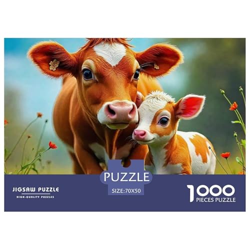 Niedliche kleine Kuh Puzzle 1000 Teile EIN Herausforderndes Rätsel, Süße Tiere Geschicklichkeitsspiel Für Die Ganze Familie,buntes Legespiel Erwachsenenpuzzle 70x50cm/1000pcs Niedliche kleine Kuh Puzzle 1000 Teile EIN Herausforderndes Rätsel, Süße Tiere Geschicklichkeitsspiel Für Die Ganze Familie,buntes Legespiel Erwachsenenpuzzle 70x50cm/1000pcs von JCOUSDAEO