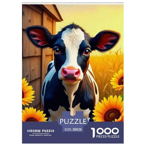 Niedliche kleine Kuh Puzzle 1000 Teile EIN Herausforderndes Rätsel, Süße Tiere Puzzles Für Erwachsene Lernspiel Herausforderungsspielzeug Erwachsenenpuzzle 38x26cm/1000pcs Niedliche kleine Kuh Puzzle 1000 Teile EIN Herausforderndes Rätsel, Süße Tiere Puzzles Für Erwachsene Lernspiel Herausforderungsspielzeug Erwachsenenpuzzle 38x26cm/1000pcs von JCOUSDAEO