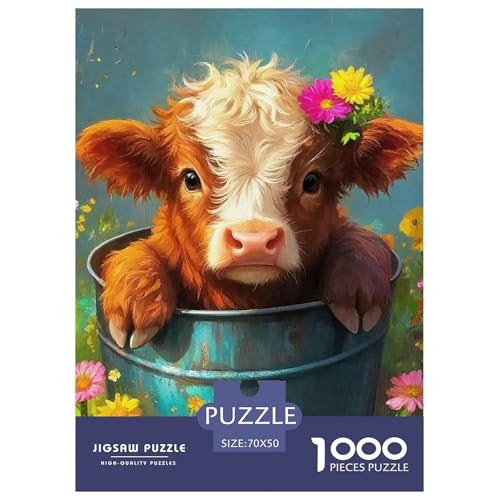 Niedliche kleine Kuh Puzzle 1000 Teile Farbenfrohes Puzzle Für Erwachsene Und Kinder Süße Tiere Geschicklichkeitsspiel Für Die Ganze Familie, 1000-teilige Puzzles70x50cm/1000pcs Niedliche kleine Kuh Puzzle 1000 Teile Farbenfrohes Puzzle Für Erwachsene Und Kinder Süße Tiere Geschicklichkeitsspiel Für Die Ganze Familie, 1000-teilige Puzzles70x50cm/1000pcs von JCOUSDAEO