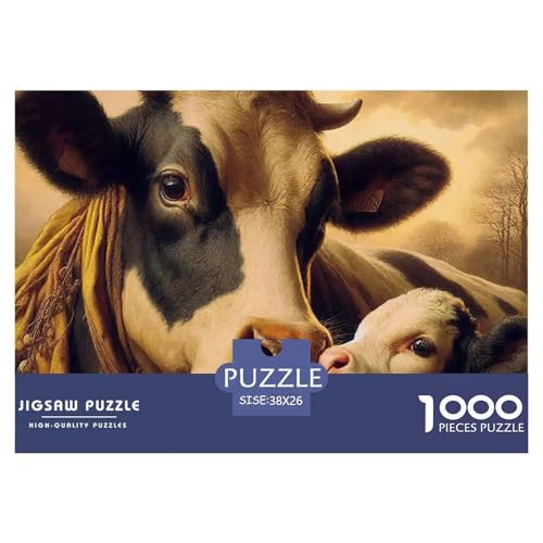 Niedliche kleine Kuh Puzzle 1000 Teile Klassische Puzzles Schwer Für Erwachsene Und Kinder Süße Tiere Geschicklichkeitsspiel Für Die Ganze Familie, Erwachsenenpuzzle 38x26cm/1 Niedliche kleine Kuh Puzzle 1000 Teile Klassische Puzzles Schwer Für Erwachsene Und Kinder Süße Tiere Geschicklichkeitsspiel Für Die Ganze Familie, Erwachsenenpuzzle 38x26cm/1 von JCOUSDAEO