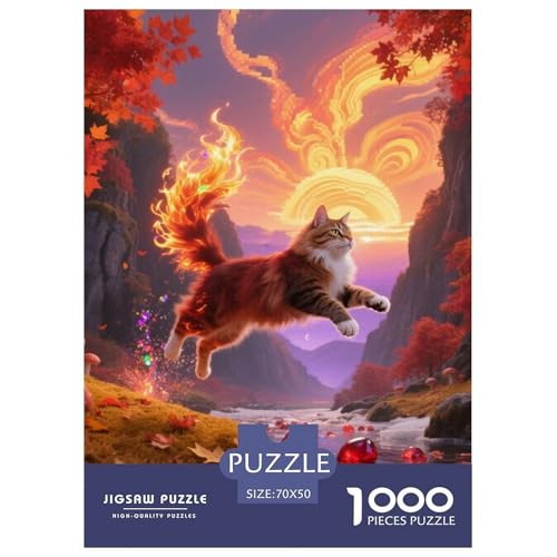 Norwegische Waldkatze 1000 Piece Puzzle Puzzle for Men and Women Niedliche Katze Puzzles for Adults and Children Gifts for Women, Gifts for Men for Children from 14 Years70x50cm/1000pcs von JCOUSDAEO